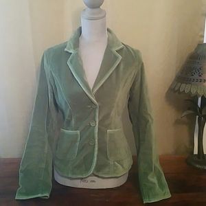 Boden Sage Green Cotton Velvet Jacket